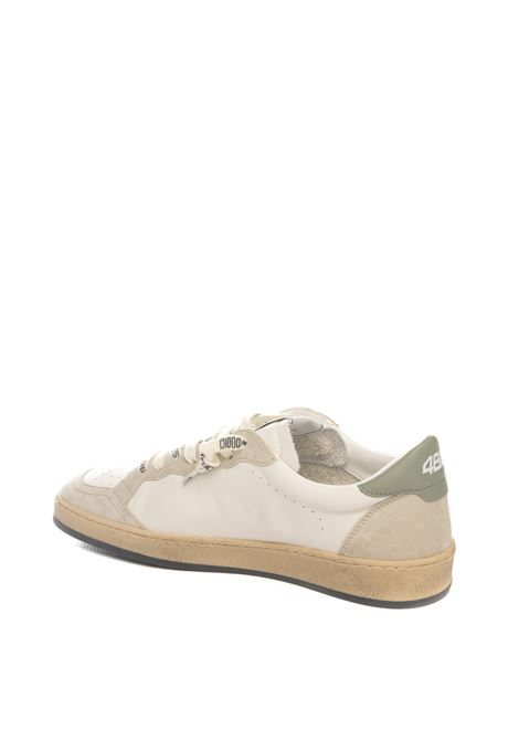 Sneaker pellle bianco/verde 4B12 | PLAYNEW UU111-GRI/VERDE